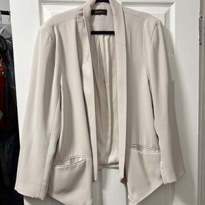 Quince Women's Cream Open-Front Blazer